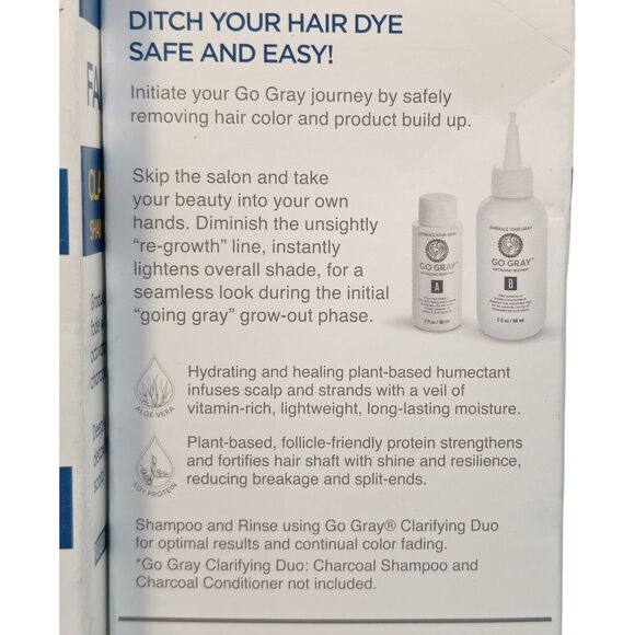 Combo Go Gray Remove and Fade Treatment Hair Color Remover Shampoo Conditioner - Picture 4 of 9